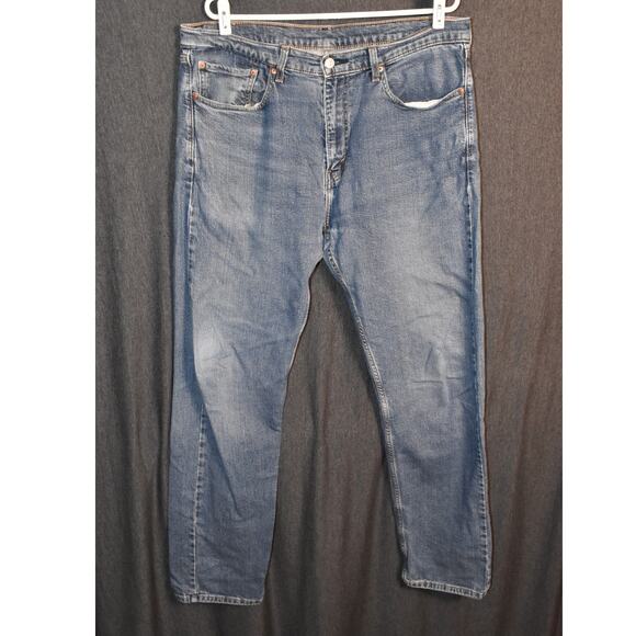 Levi's Men's 36x34 505 Distressed Denim Jeans Straight Leg Relaxed Fit - Picture 1 of 9